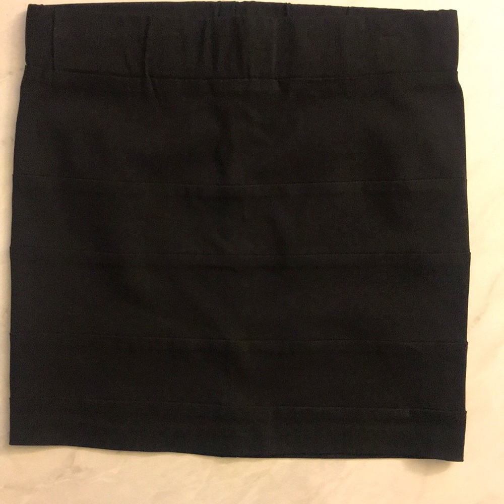 Black mini skirt.